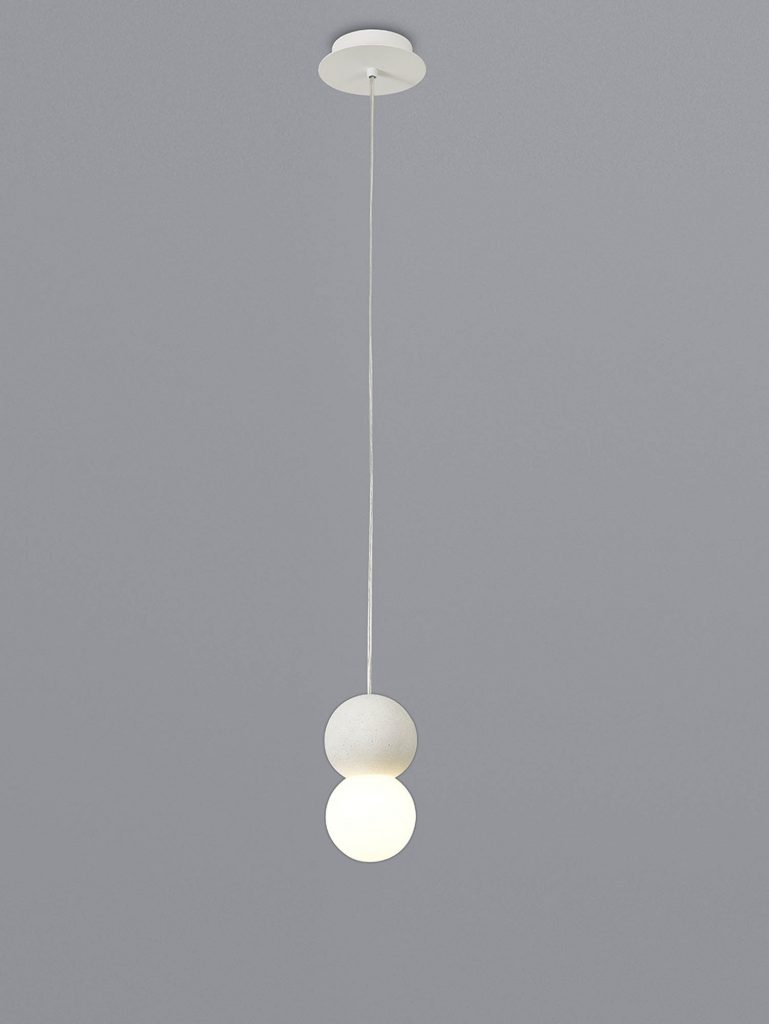 Kitchen Island Pendant Lights | Cube White Cement Pendant