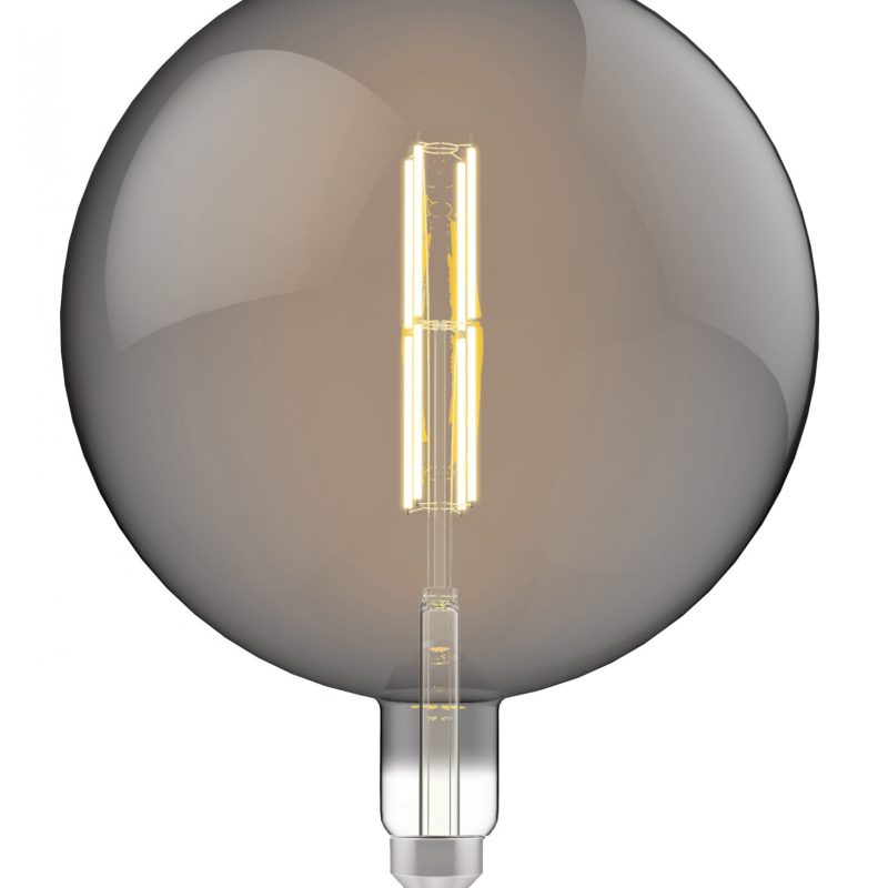 XL LED Globe smoked glass