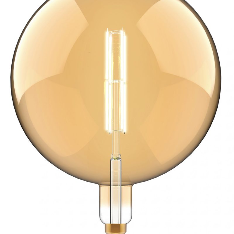 ES 4w XL LED Globe Amber glass