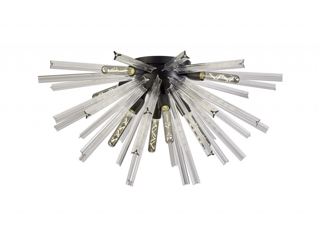Black Ceiling Light Clear Glass | Modern Black Ceiling Lights