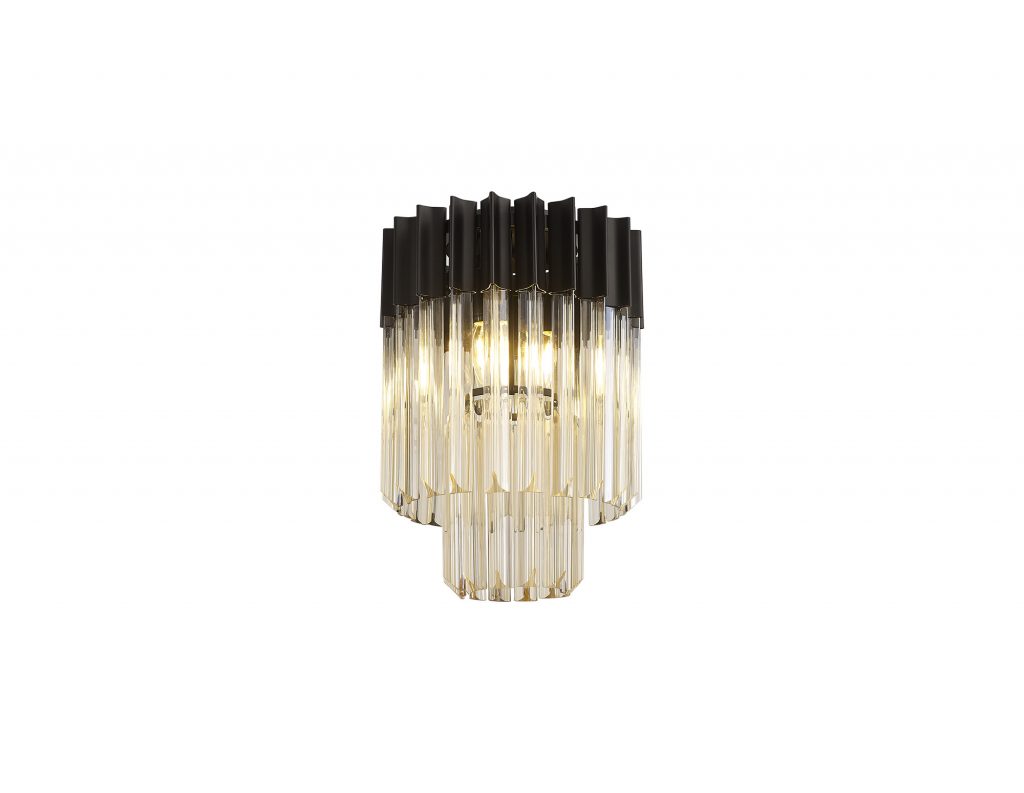Shard 3 Light Matt Black with Cognac  Glass