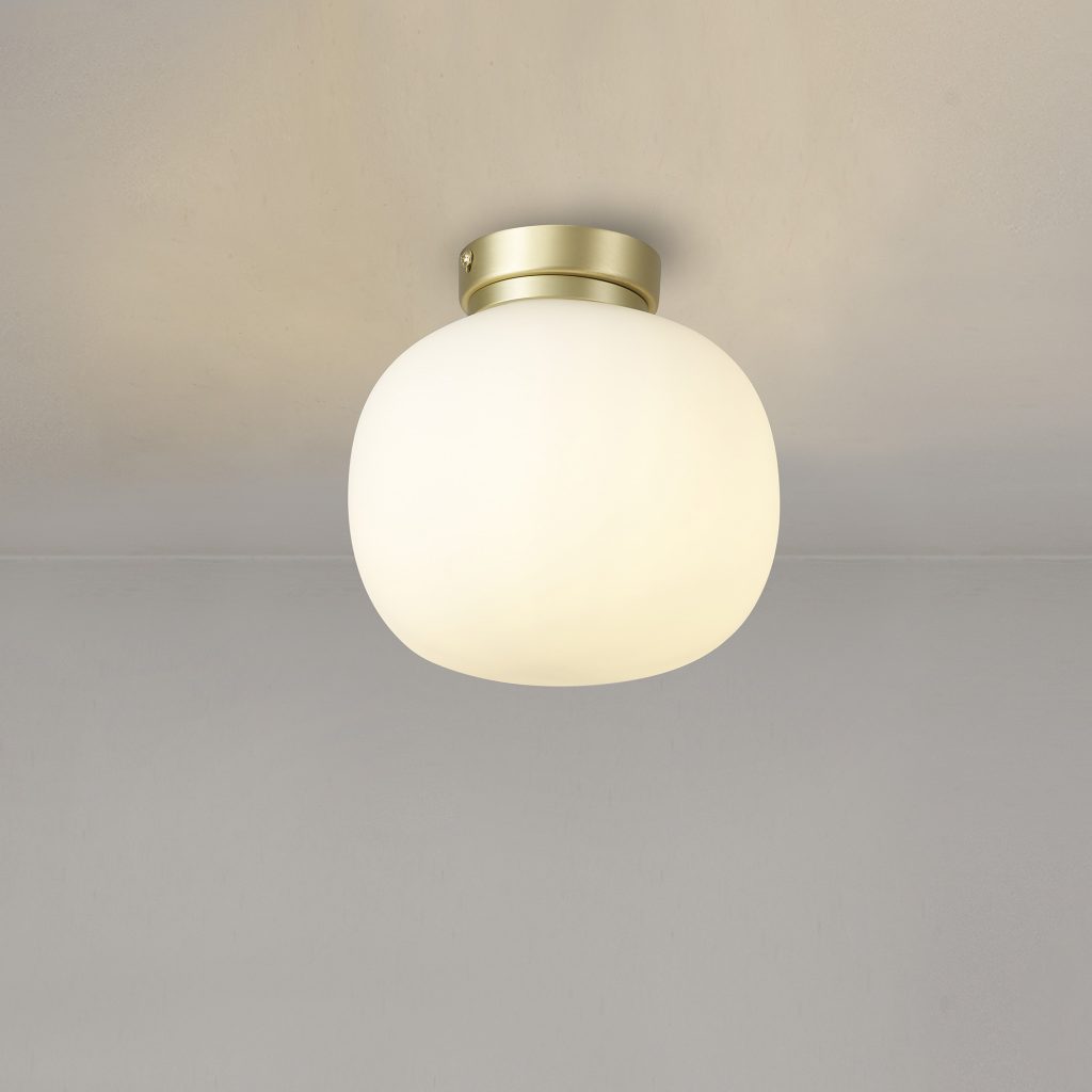 Flush Ceiling Light | Satin Gold Flush Light