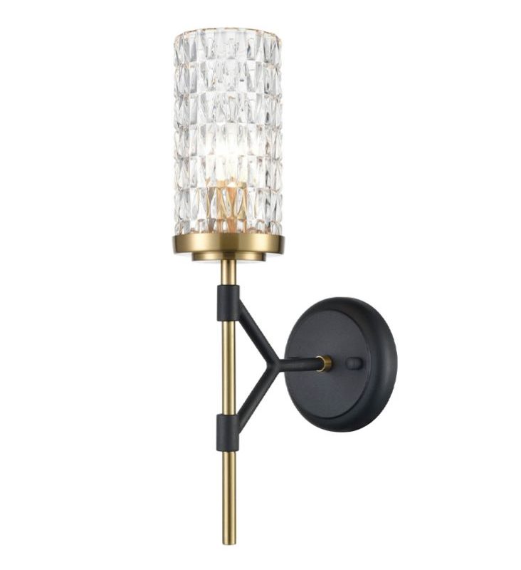 Franklite FL2424-1 Emperor Wall light Matt Black/Gold