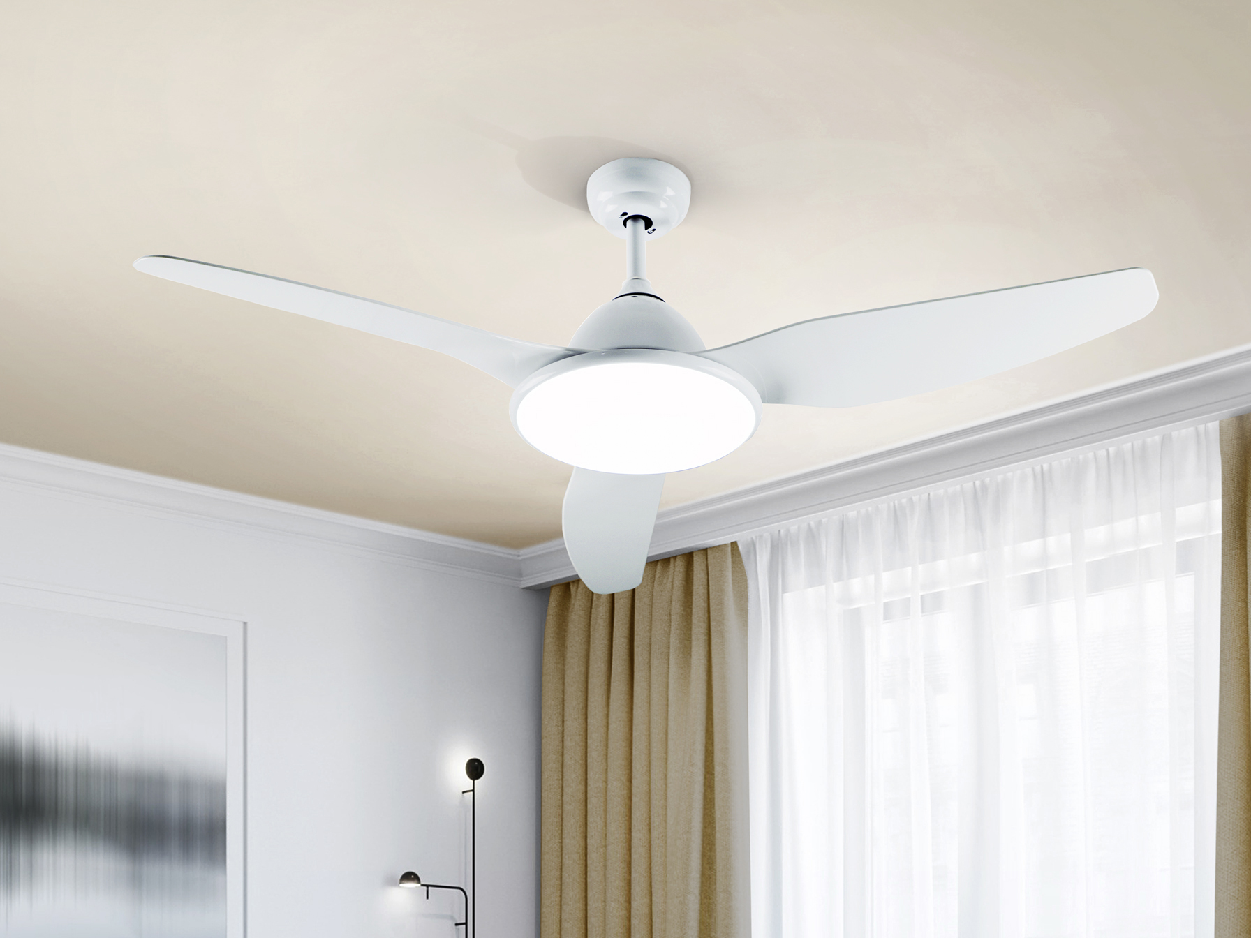 Olso 52 inch White LED Ceiling Fan