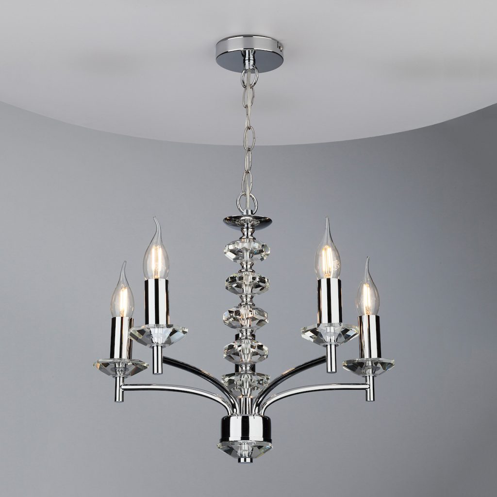 Yelo 5 Light Crystal Pendant