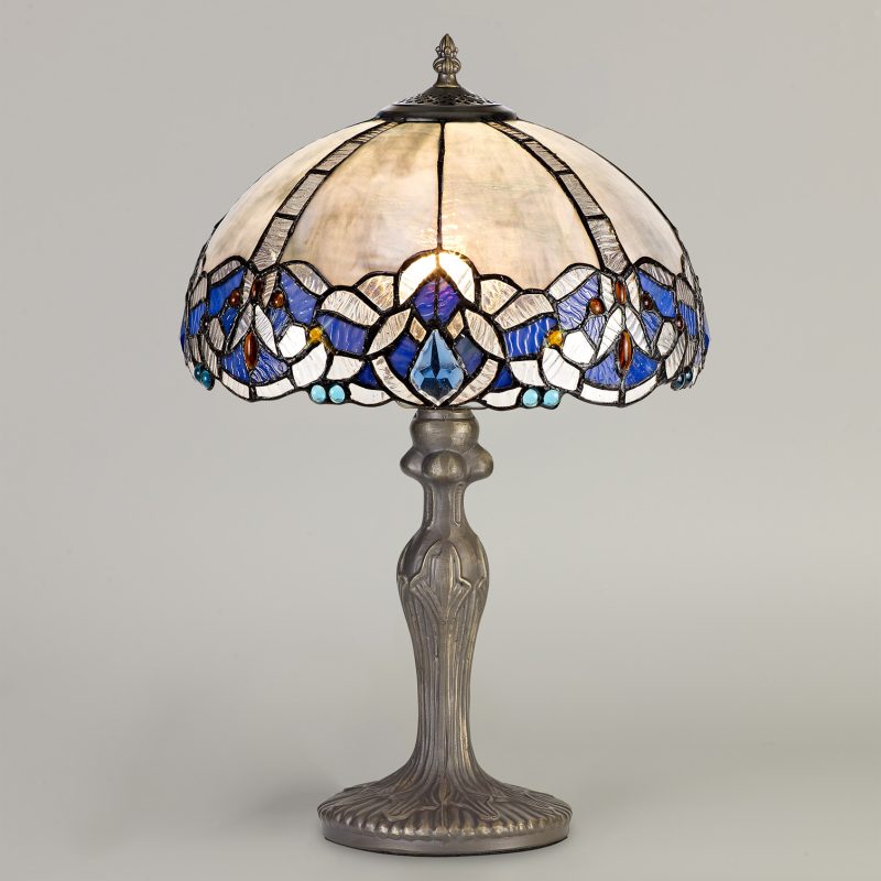 Tiffany Table Lamp Blue Glass | Tiffany Table Lamps