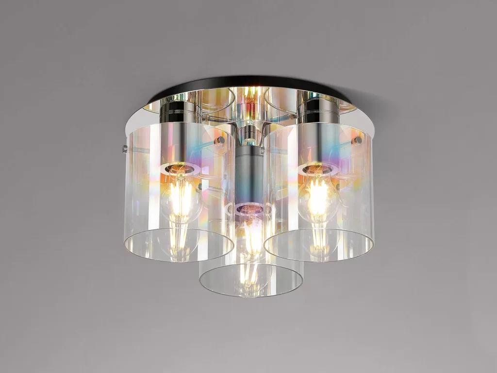 Modern Chrome Flush Light | Modern flush Ceiling Light