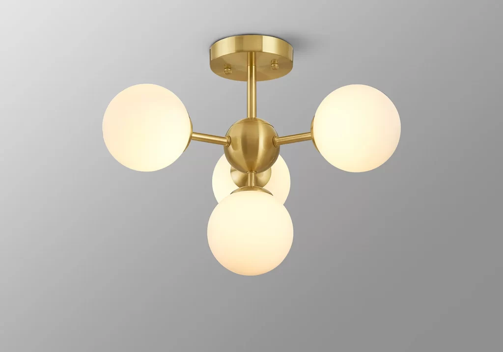 Modern Satin Gold Ceiling | Satin Gold Ceiling Light