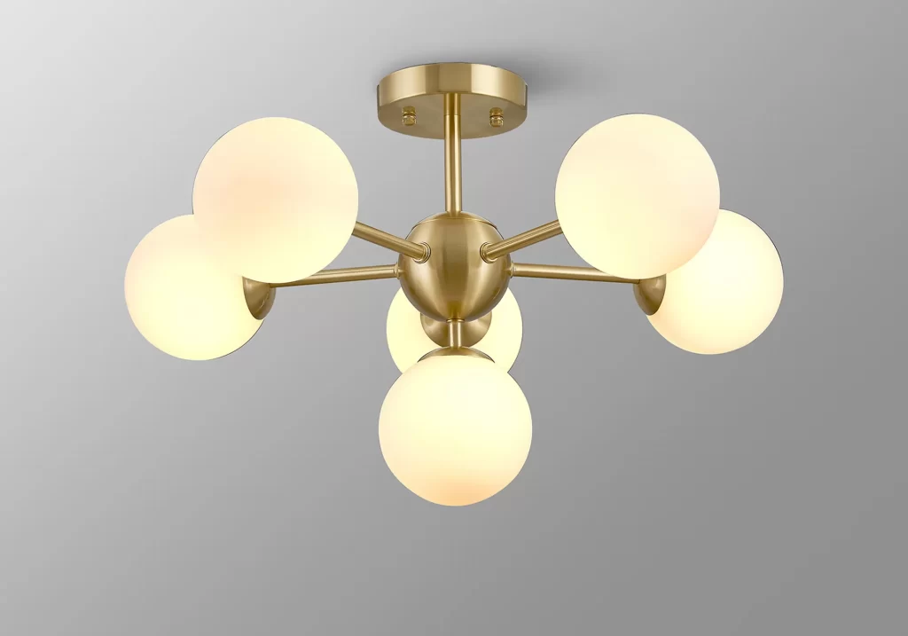 Modern Satin Gold Ceiling | Satin Gold Ceiling Light