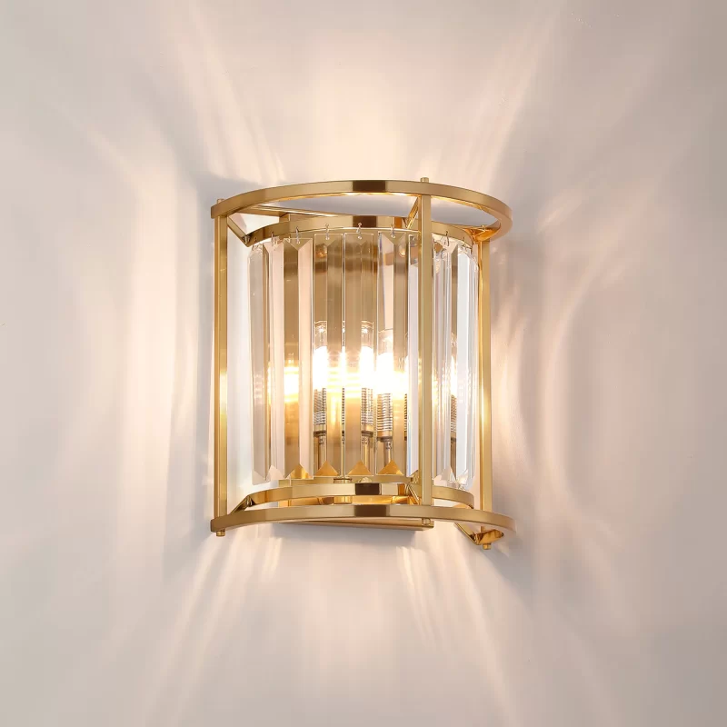 Gold Crystal Wall Light | Bathroom Rated Crystal Wall Light