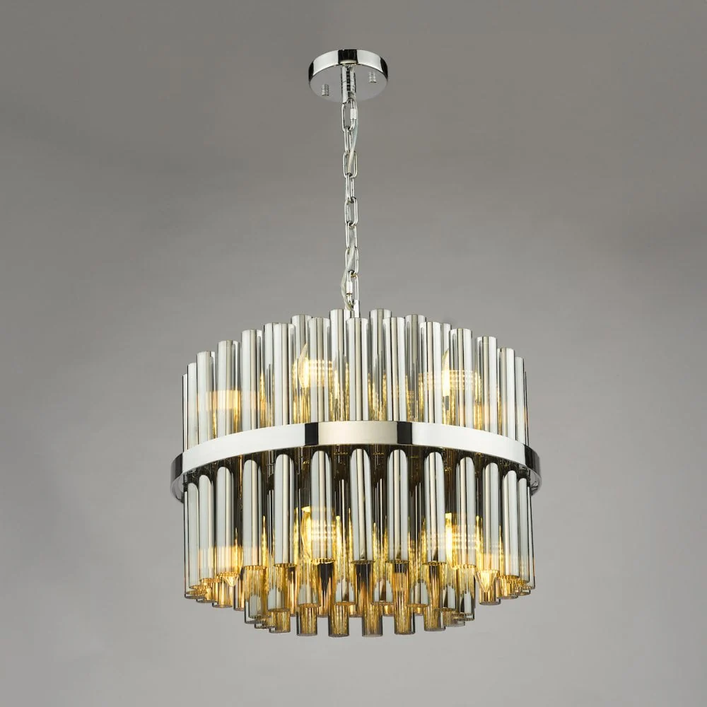 Dar IMA1250 iMANI Pendant | Large Pendant Lights Chrome