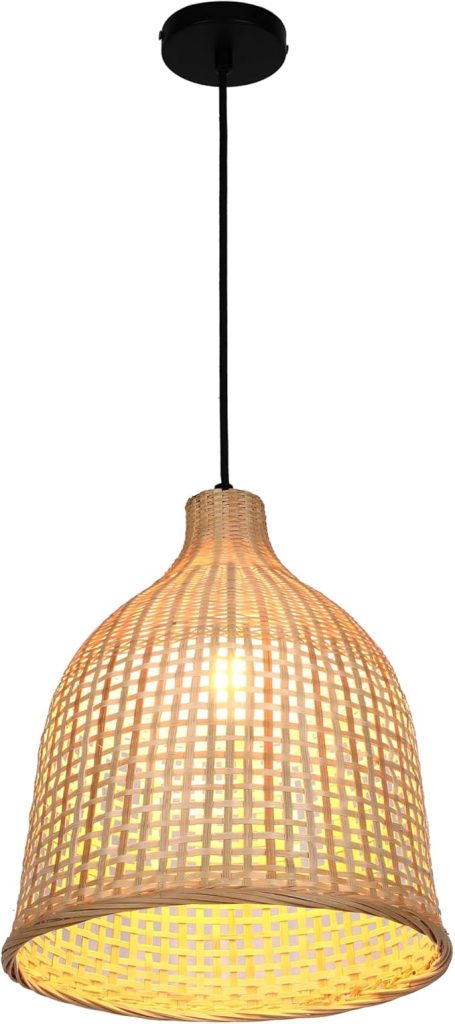 Woven Rattan & Bamboo pendant 31cm