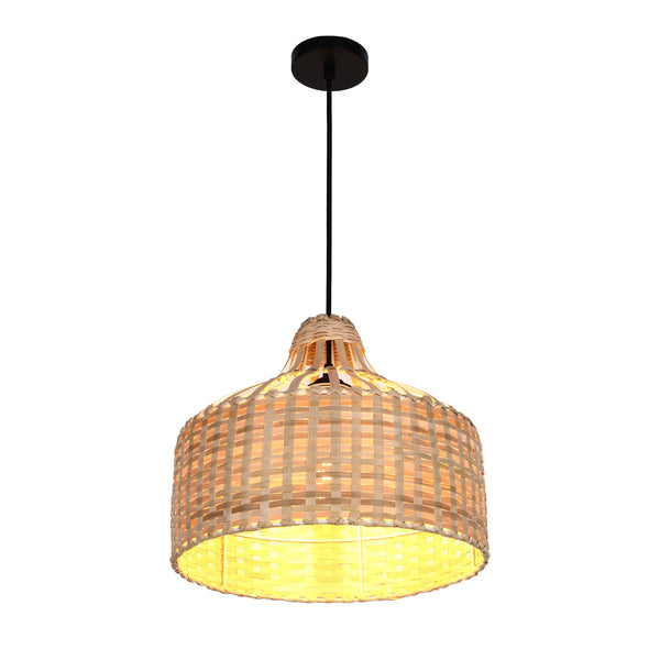 woven rattan pendant