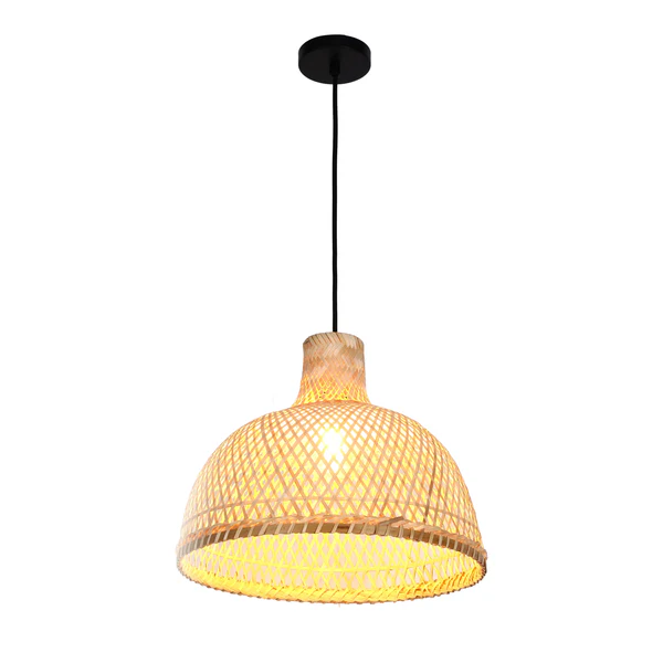 Woven Rattan & Bamboo pendant 38cm