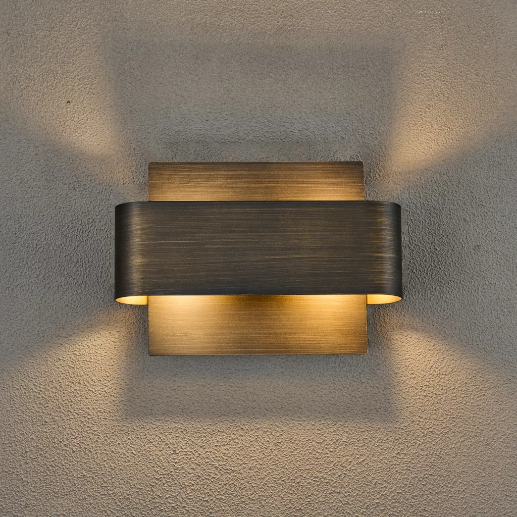 LED Wall Light LED Wall Light Painted Matt Bronze