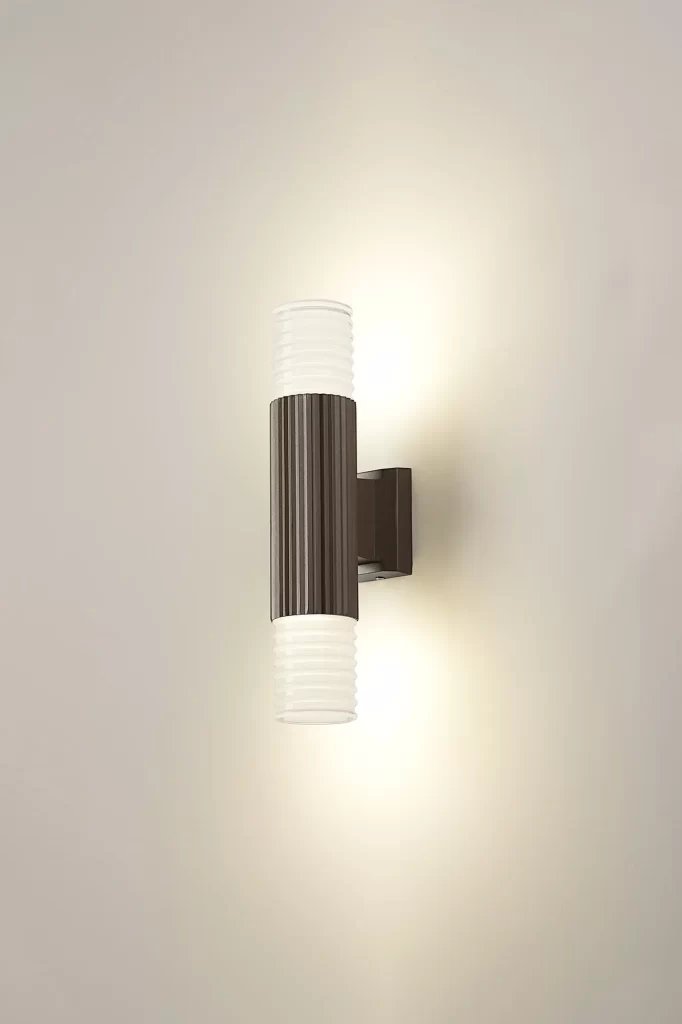 Bren Up/Down Outdoor Wall Light Dark Brown | Free UK Delivery