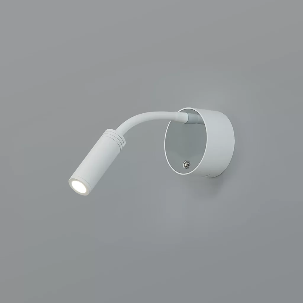 Rechargeable Battery Operated Wall Light White/Chrome 