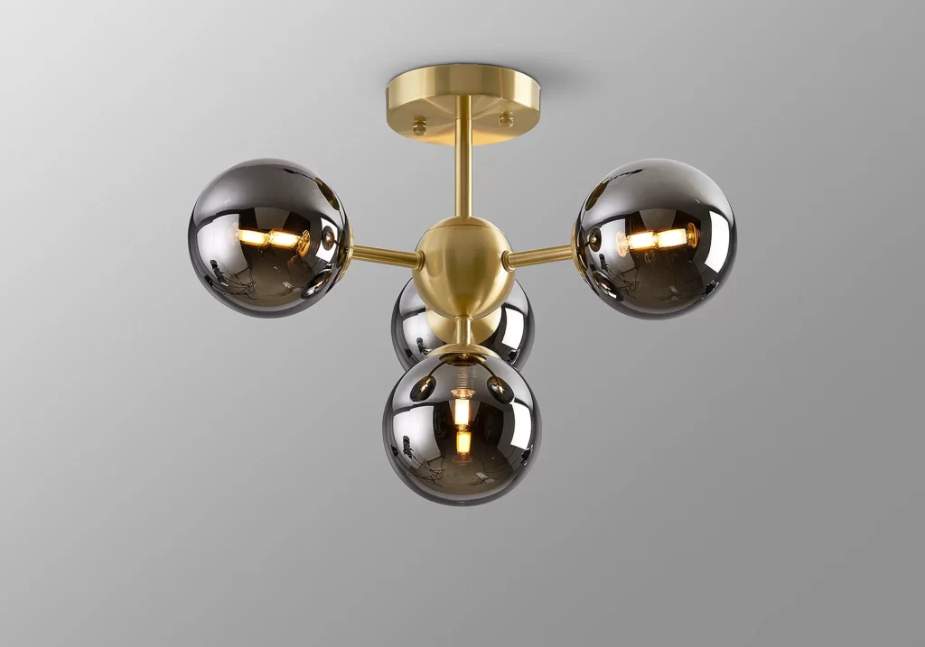 Modern Satin Gold Ceiling | Satin Gold Ceiling Light
