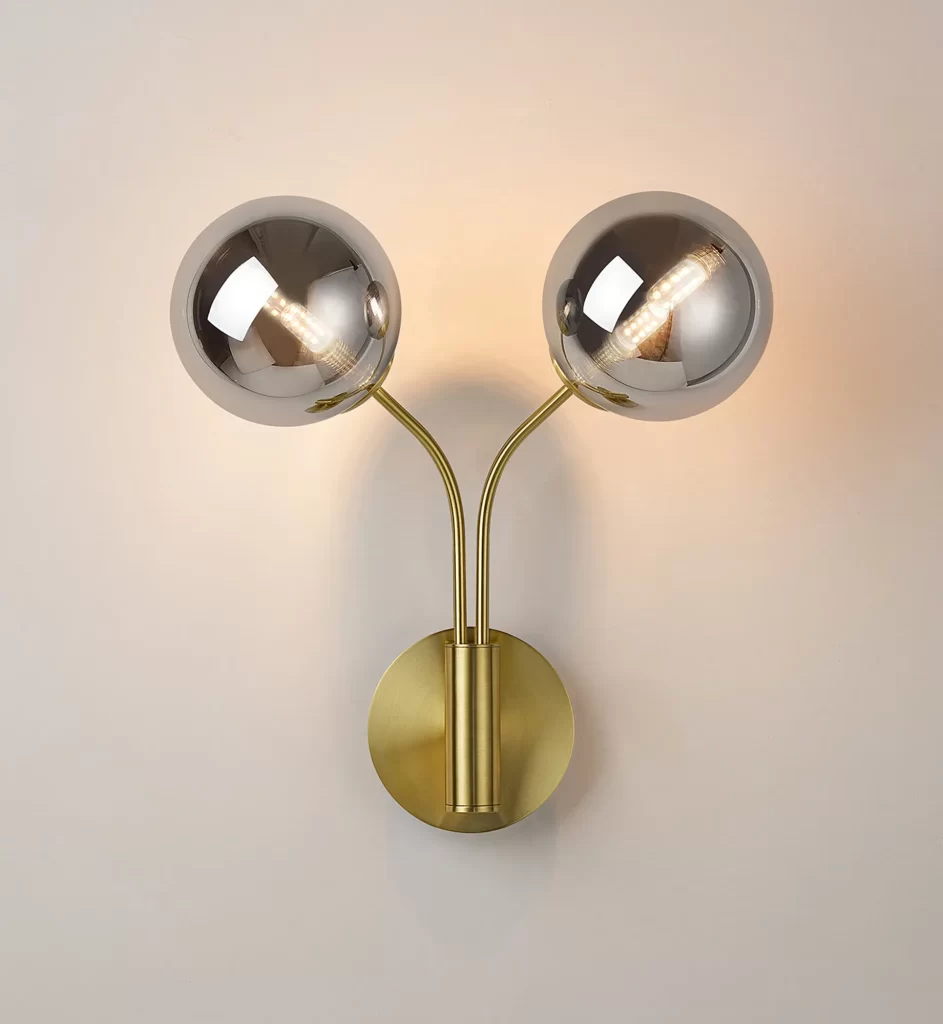 Modern Satin Gold Wall Light | Satin Gold Wall Light