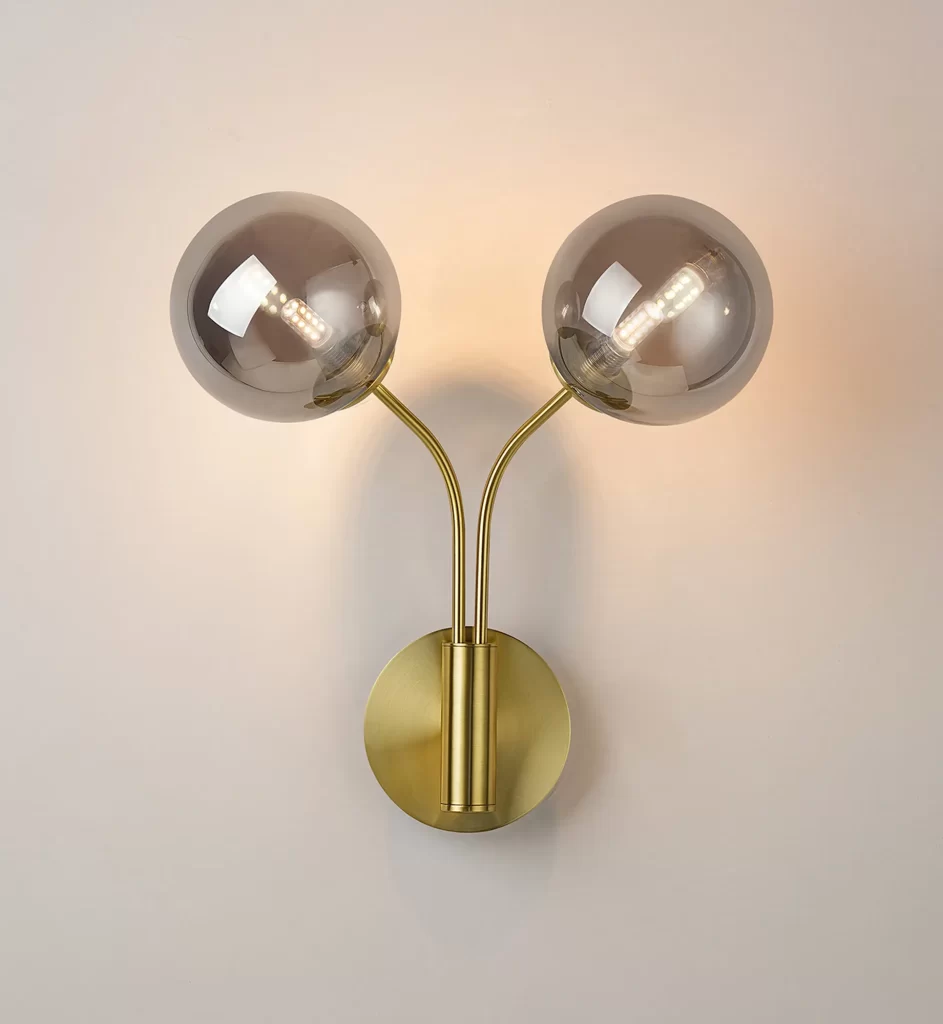 Modern Satin Gold Wall Light | Satin Gold Wall Light