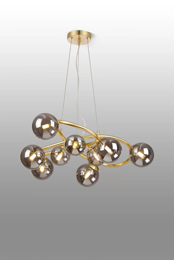 Modern Twisted Pendant Gold | Satin gold pendant lights