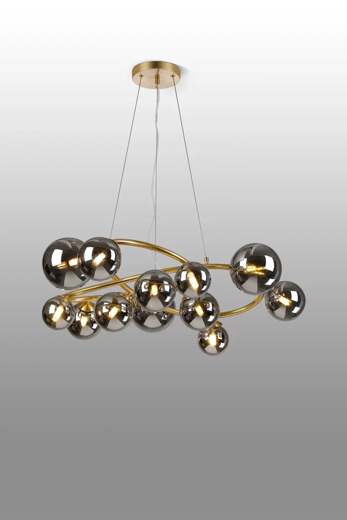Large Twisted Pendant Gold | Large gold pendant lights