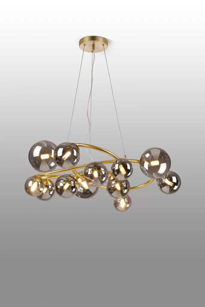 Large Twisted Pendant Gold | Large gold pendant lights