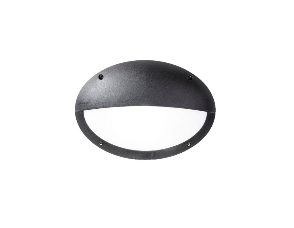Coastal Oval Bulkhead Black | Coastal Outdoor wall lights